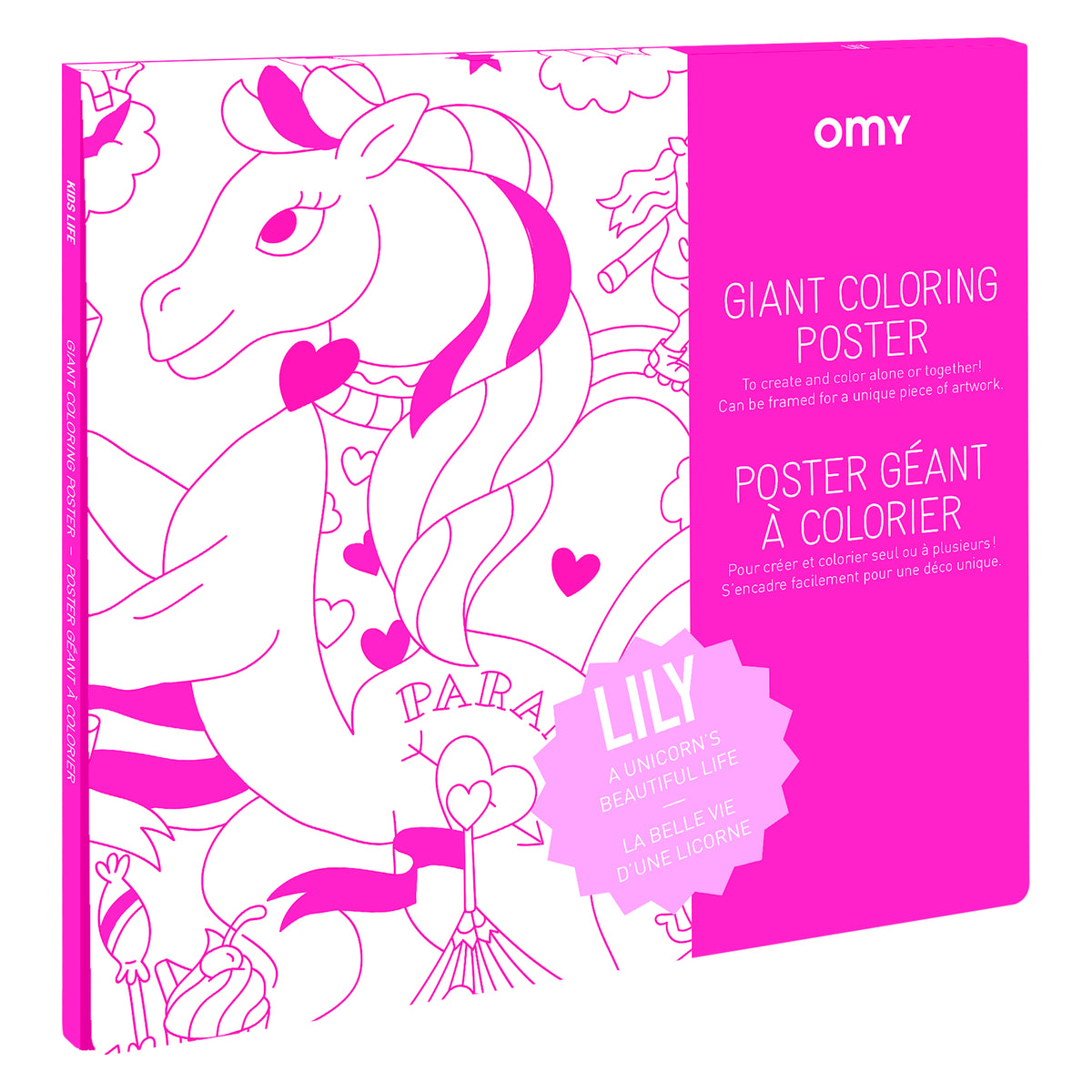Giant Coloring  Poster - Lily Einhorn