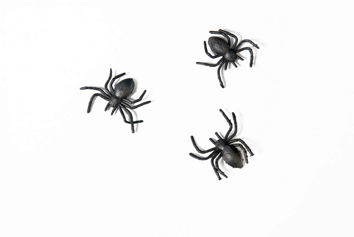 Plastikspinnen Halloween Deko-Accessoires von PartyDeco, 10 Stück Packung