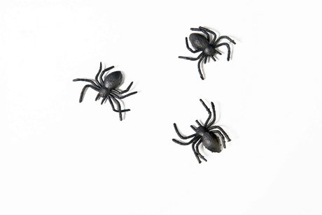 Plastikspinnen Halloween Deko-Accessoires von PartyDeco, 10 Stück Packung