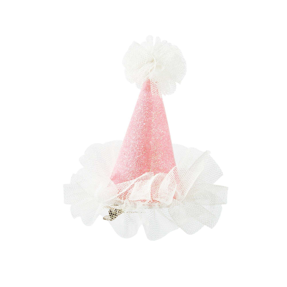 Pink Party Hütchen mit Tüll und Clip für Feen-Motto-Partys und Tischdeko