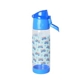 Trinkflasche Cars mit süßem Auto-Print und Strohhalm, 21 cm Kunststoffflasche für Kinder