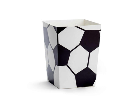 Popcorndosen Ball Fußball Popcornbecher Partydeko 6 Stück 7x7x12,5 cm