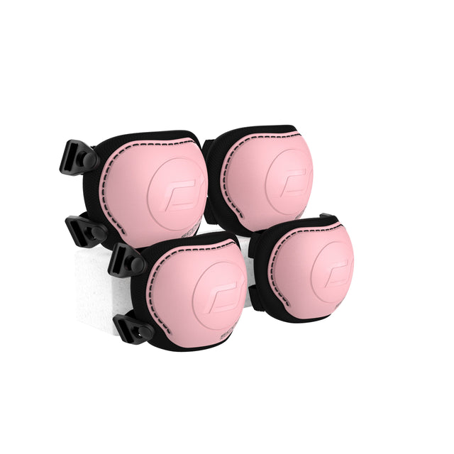 Protektoren Set XXS-S rose Kinder Ellbogen- und Knieschoner mit Schnellverschluss für optimalen Schutz bei Scooter und Skateboardfahren