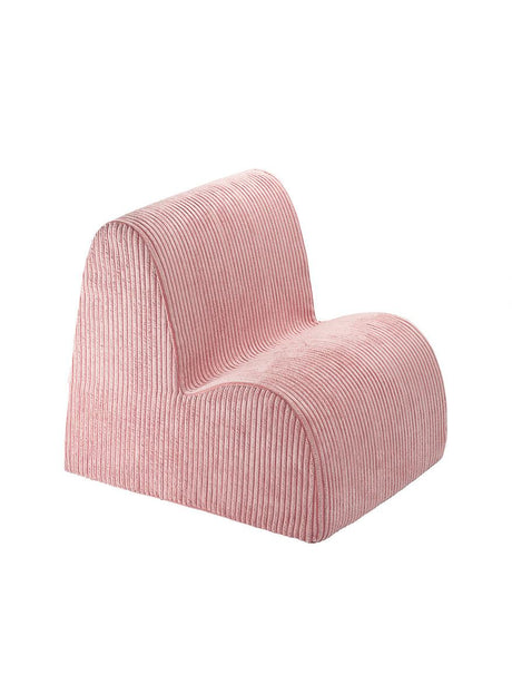 Kindersessel Wolke aus rosa Cordbezug mit nachhaltiger Füllung, ideal fürs Kinderzimmer