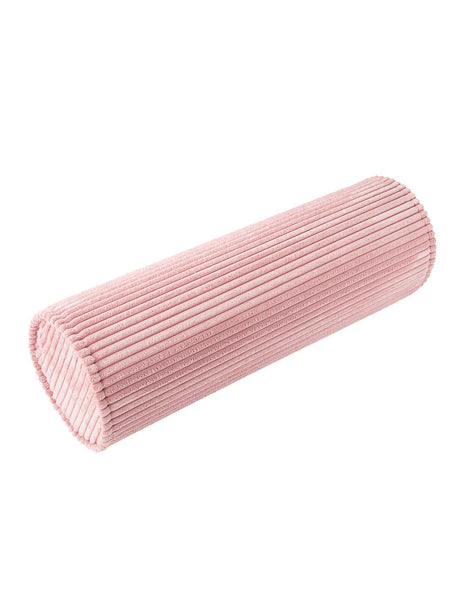 Pink Roll Cushion with recycled polyester cord cover for kids room