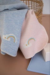 Babydecke Regenbogen/ rosa