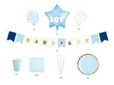 Babyparty Dekorations-Set mit Baby Boy-Banner und Partyzubehör für Babyparty Jungen