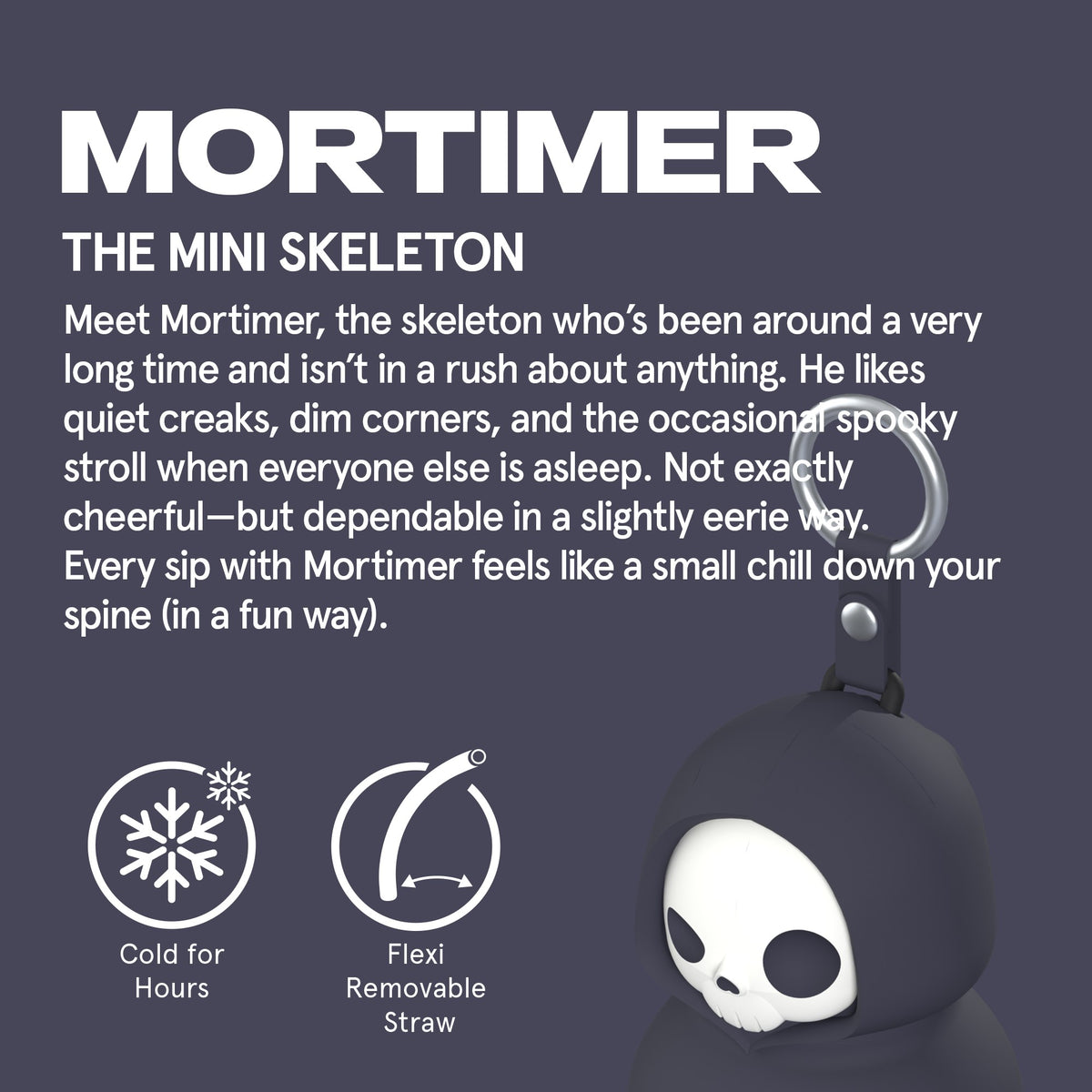 Mini Trinkflasche Spookie - Skelett