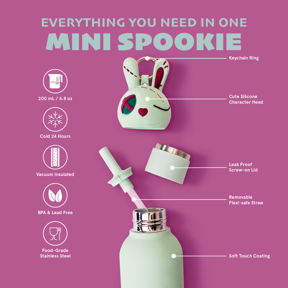 Mini Trinkflasche Spookie - Hase