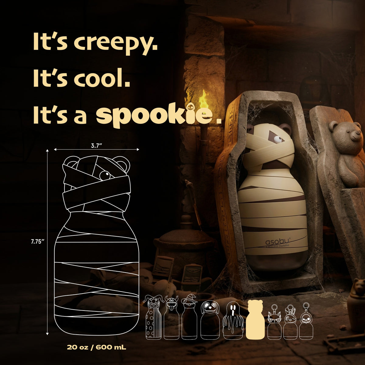 Trinkflasche Spookie- Mumifizierter Bär
