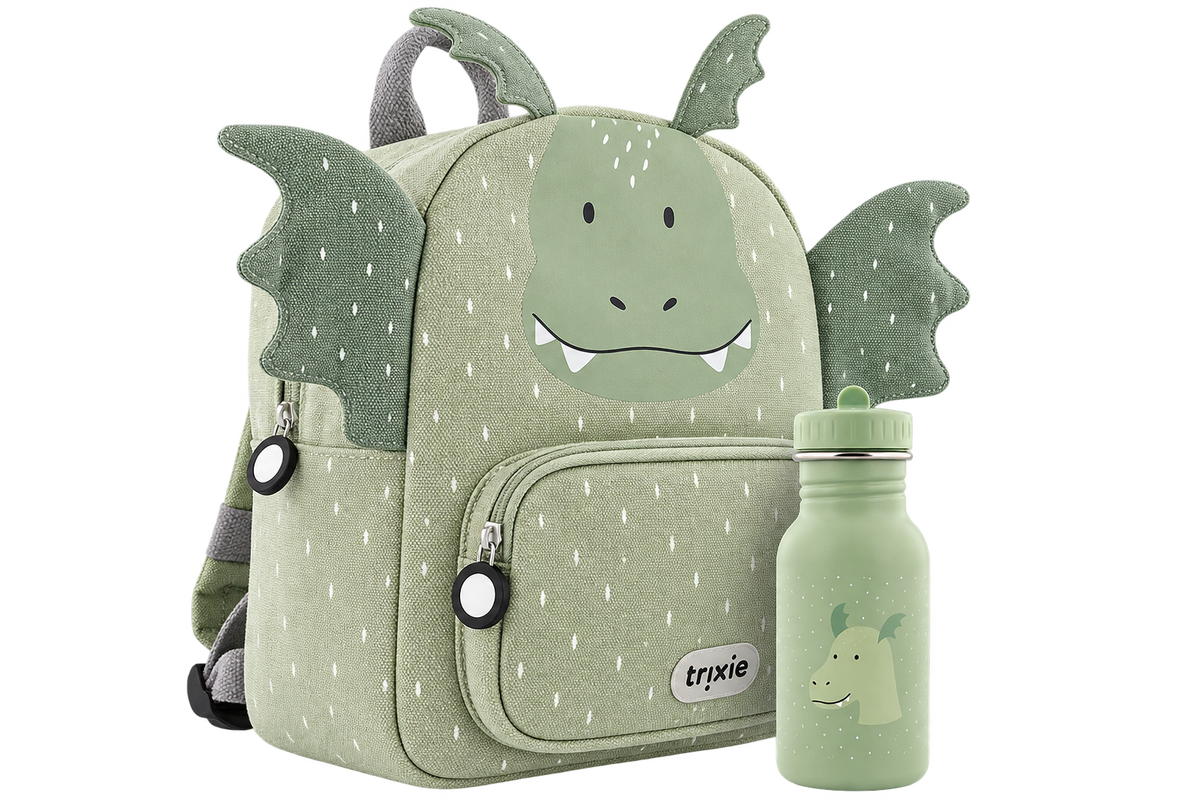 Schulset - Rucksack klein & Trinkflasche 350ml - Mr. Dragon