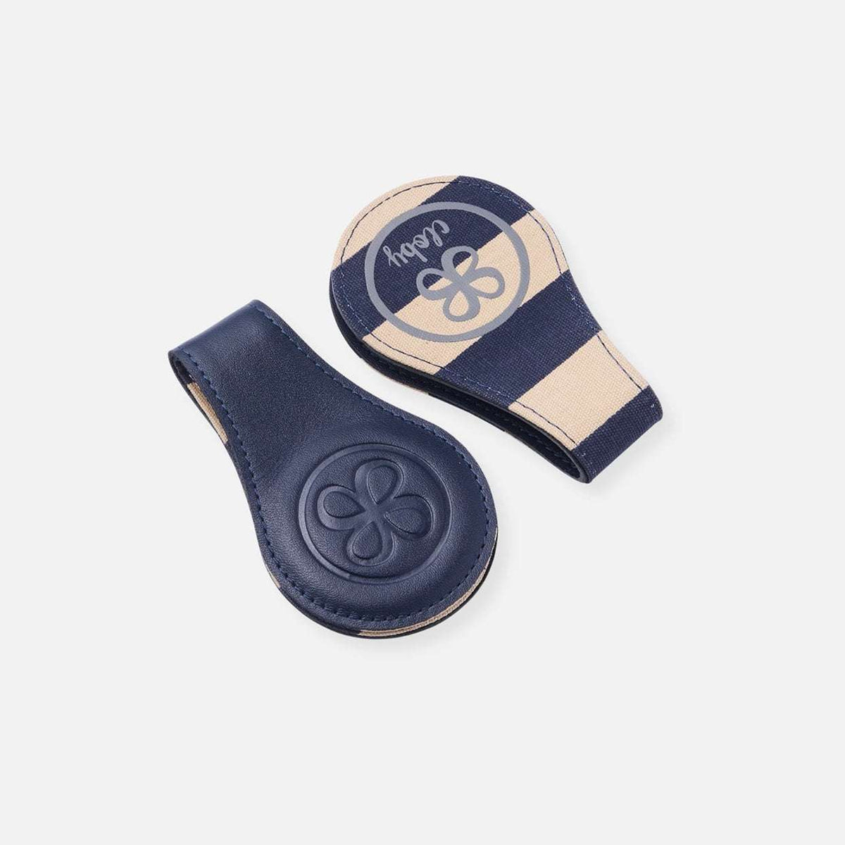 Swaddleclips aus Leder/ Navy Blue