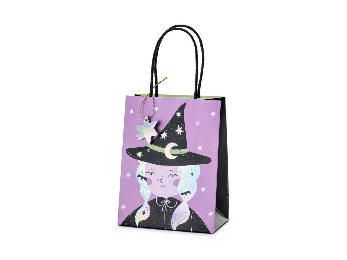 Geschenktasche Hexe Halloweenparty Deko-Accessoire PartyDeco 8x14x18 cm
