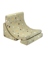 Wigiwama Moon Chair Terrazzo Moss with soft textured fabric and playful design for comfort and relaxation