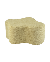 Cloud Pouffe Matcha Teddy fabric ottoman with zipper, soft and eco-friendly design