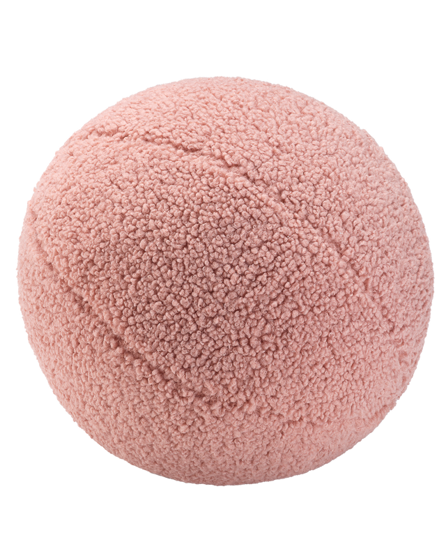 Weiches Ballkissen Wigiwama aus OEKO-TEX® Teddy-Stoff, 35 cm, mit allergenfreier Micro-Cluster-Füllung, waschbar und leicht tragbar