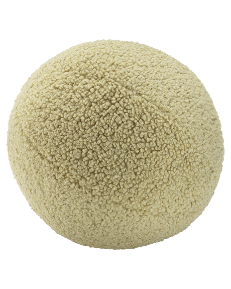 Ballkissen Wigiwama aus weichem Teddy-Stoff in Matcha, 35 cm Durchmesser, komfortabel und stilvoll