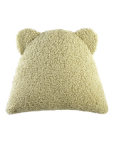 Weiches Bärenkissen wigiwama aus Teddy-Stoff mit Bärenohren, ideal fürs Kinderzimmer, 37x40 cm, pflegeleicht und allergikerfreundlich