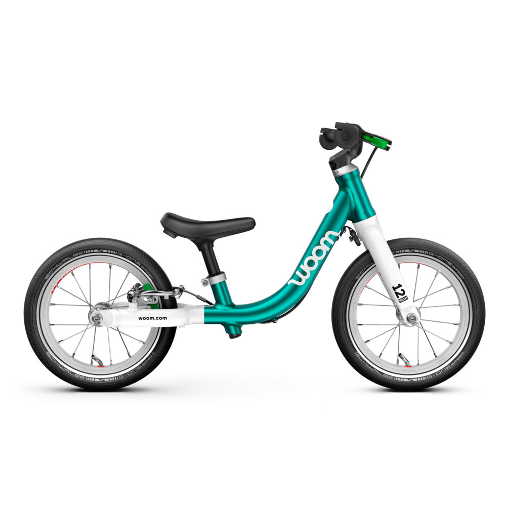 woom GO 1 Laufrad - metallic turquoise "12"