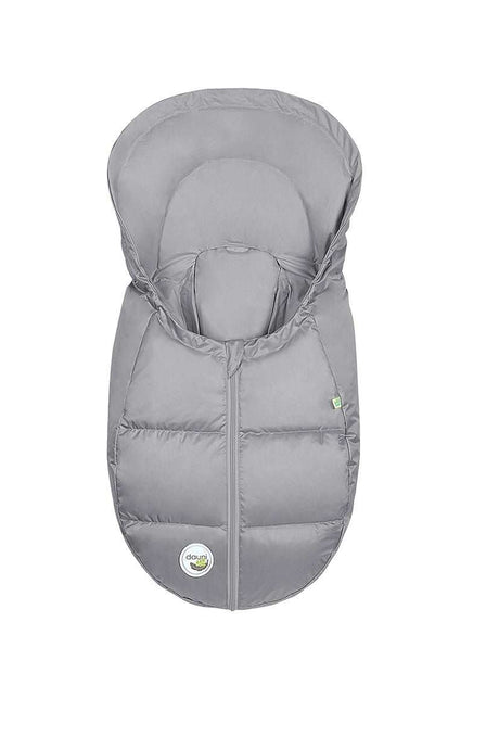Fußsäckchen BabyNest Dauni classic silber für Neugeborene mit Daunenfüllung und reflektierendem Sicherheitslabel