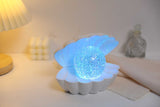 Muschel- Lampe Weiß