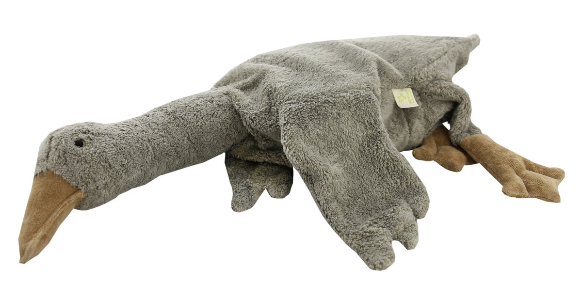 Kuscheltier & Wärmekissen Gans groß/ grau