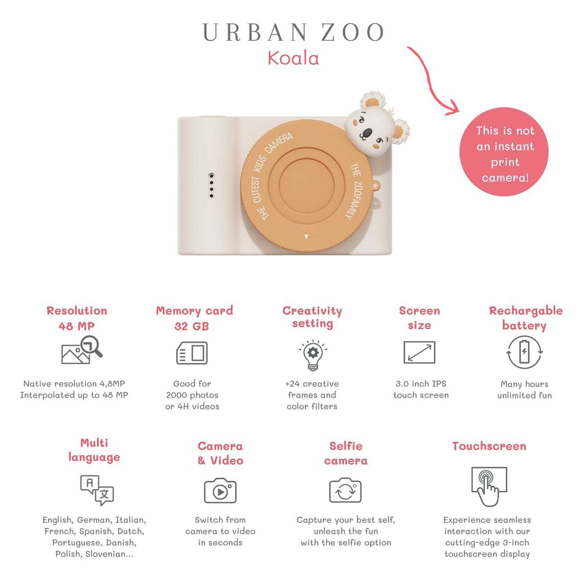 Kinderkamera Urban Zoo/ Koala