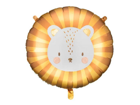 Folienballon Löwe metallic Safari-Party Ballon Heliumfüllbar 70x67 cm