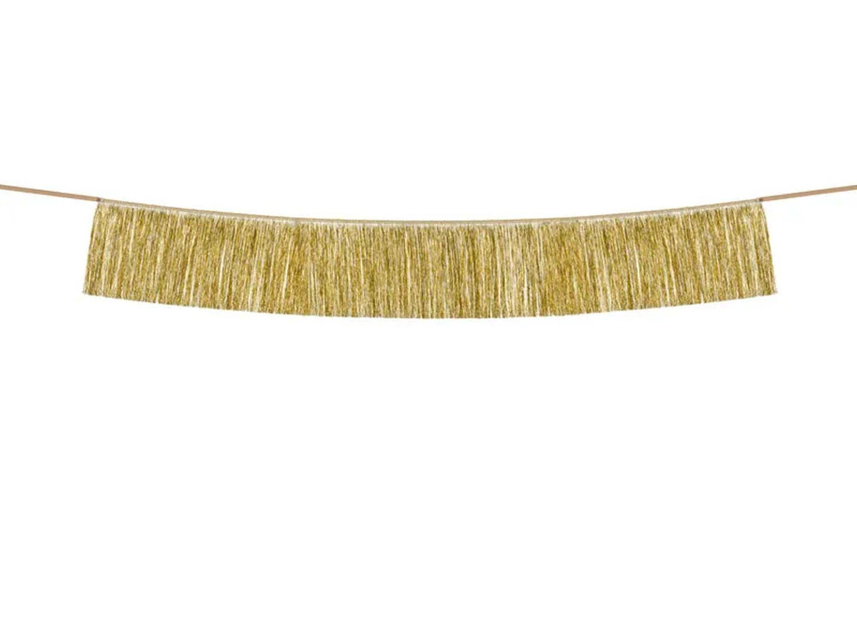 Gold Girlande Quasten Dekoration, 20x135 cm, vielseitig für Partys