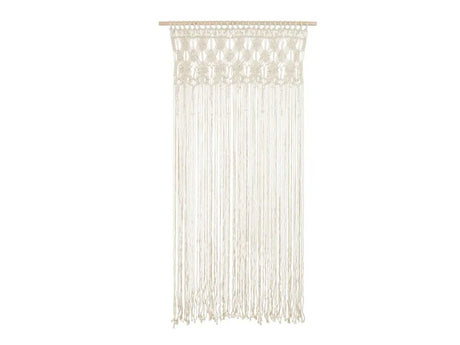 Eleganter naturweißer Makramee Wandbehang 94,5x171 cm für Boho-Wanddeko