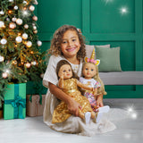 Puppenkleid Einhorn Goldy Gr. 28-35