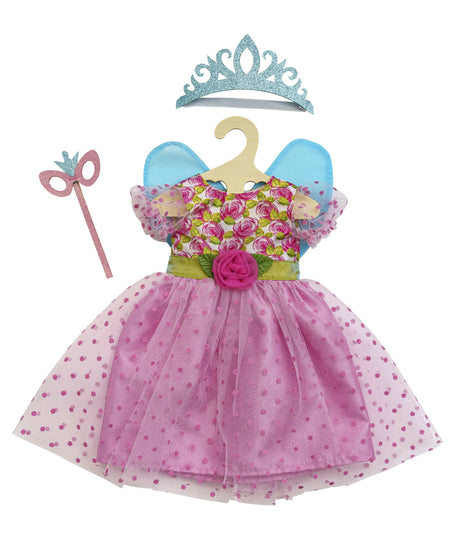 Prinzessin Lillifee Kleid Puppenkleid mit Tüllrock, Feenflügeln und Glitzerkrone für Puppen 28-35 cm