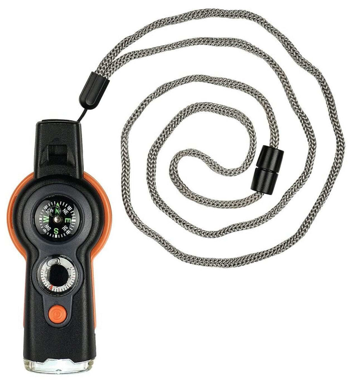 Expedition Natur Survival-Tool 6 in 1 mit LED-Taschenlampe, Kompass, Signalpfeife und Thermometer für Outdoor-Abenteuer