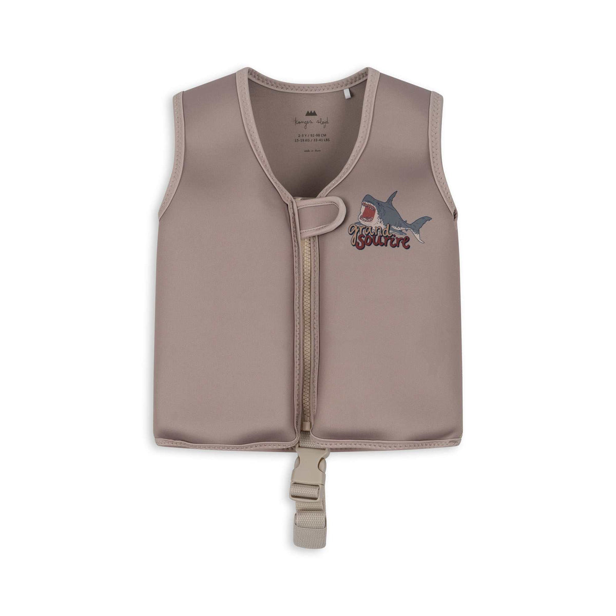 Kinderschwimmweste Shark mit Hai-Motiv aus Neopren für sicheren Badespaß