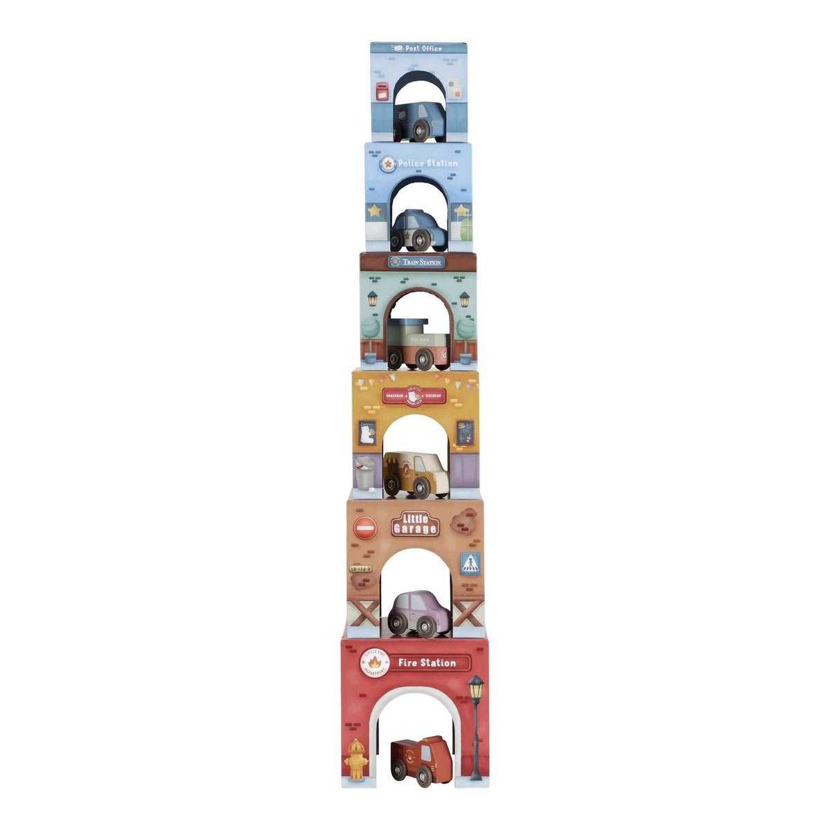 Stapelwürfel mit Autos