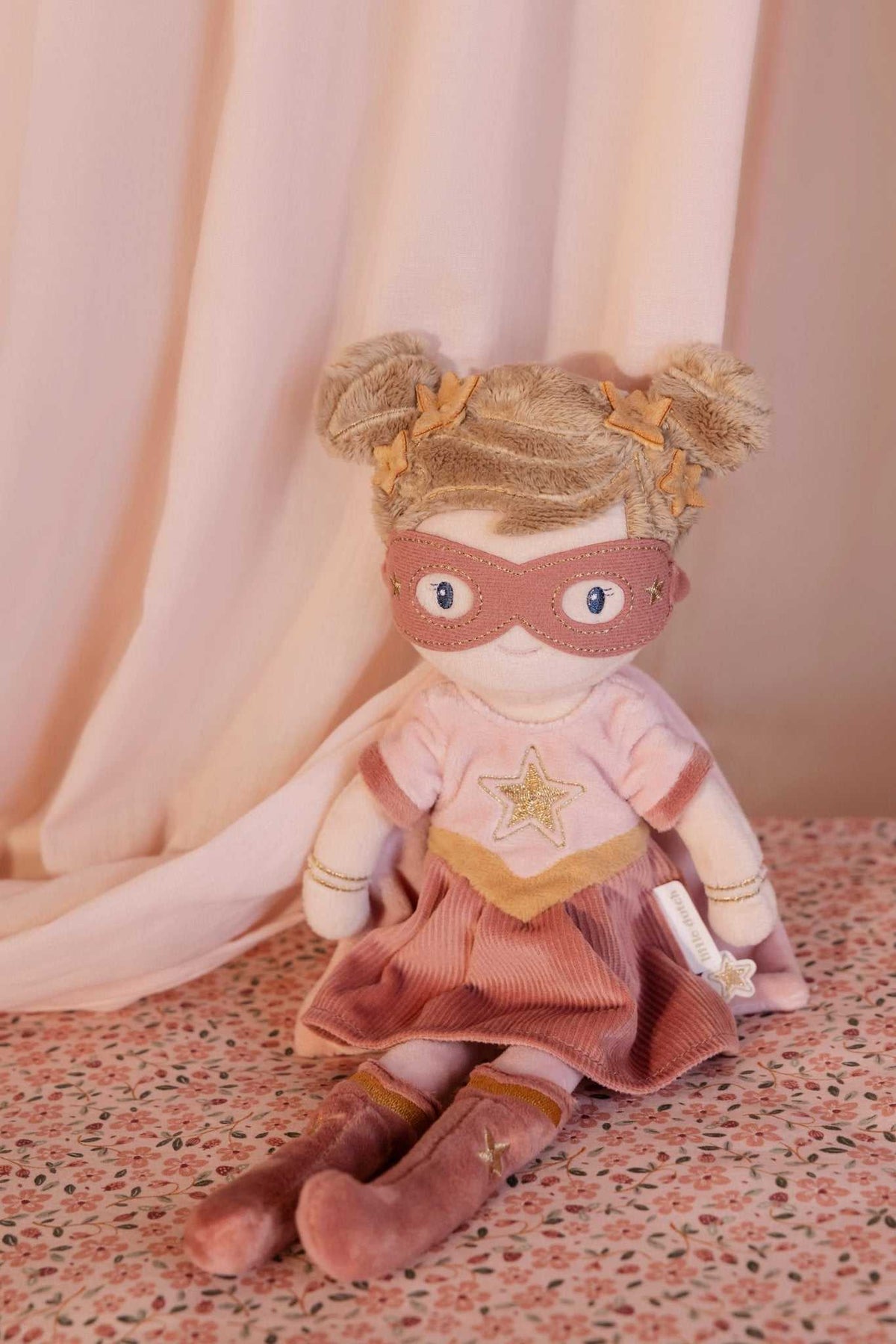 Kuschelpuppe Superheldin Rosa