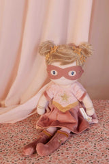 Kuschelpuppe Superheldin Rosa