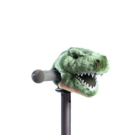 T-Rex Kopf Kinder Roller Fahrrad Accessoire weicher Tierkopf mit Klettverschluss handgefertigt in Belgien